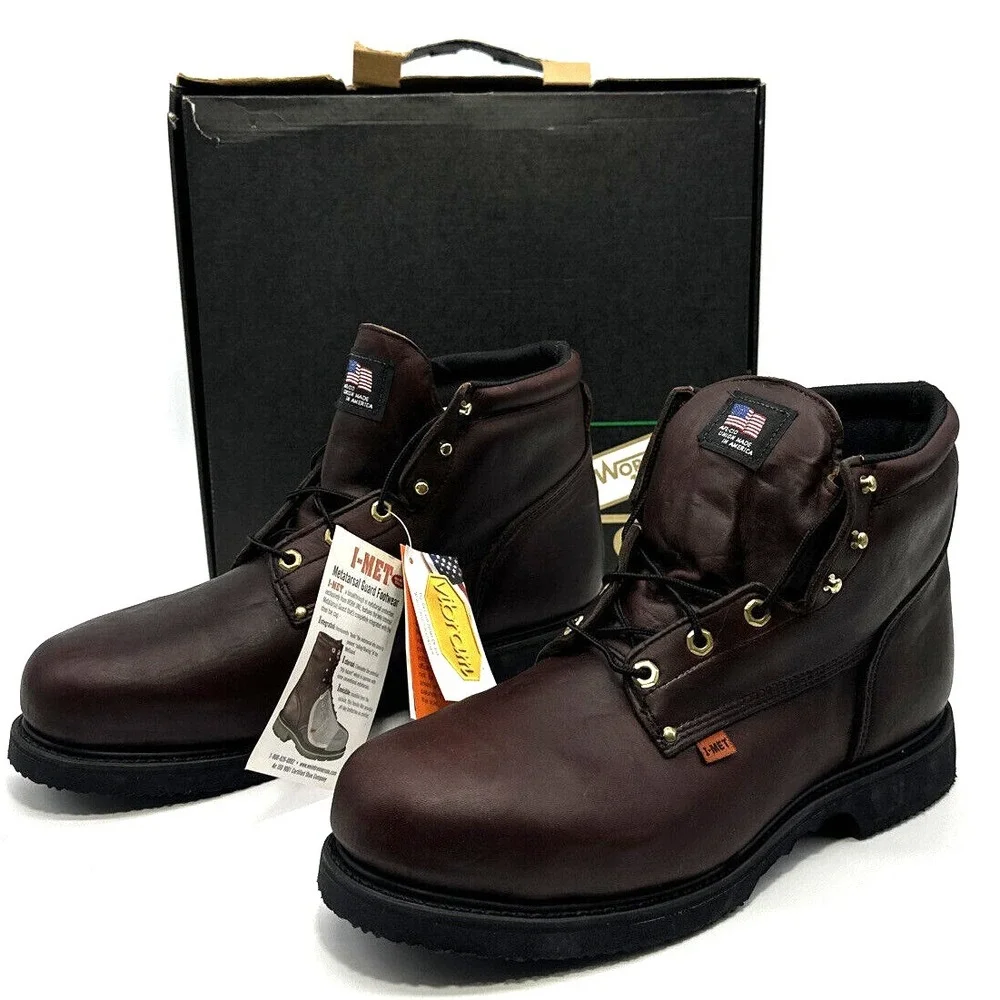 Work One I-Met Mens Size 14 D Metatarsal Safety Guard Electrical  Lace Boots